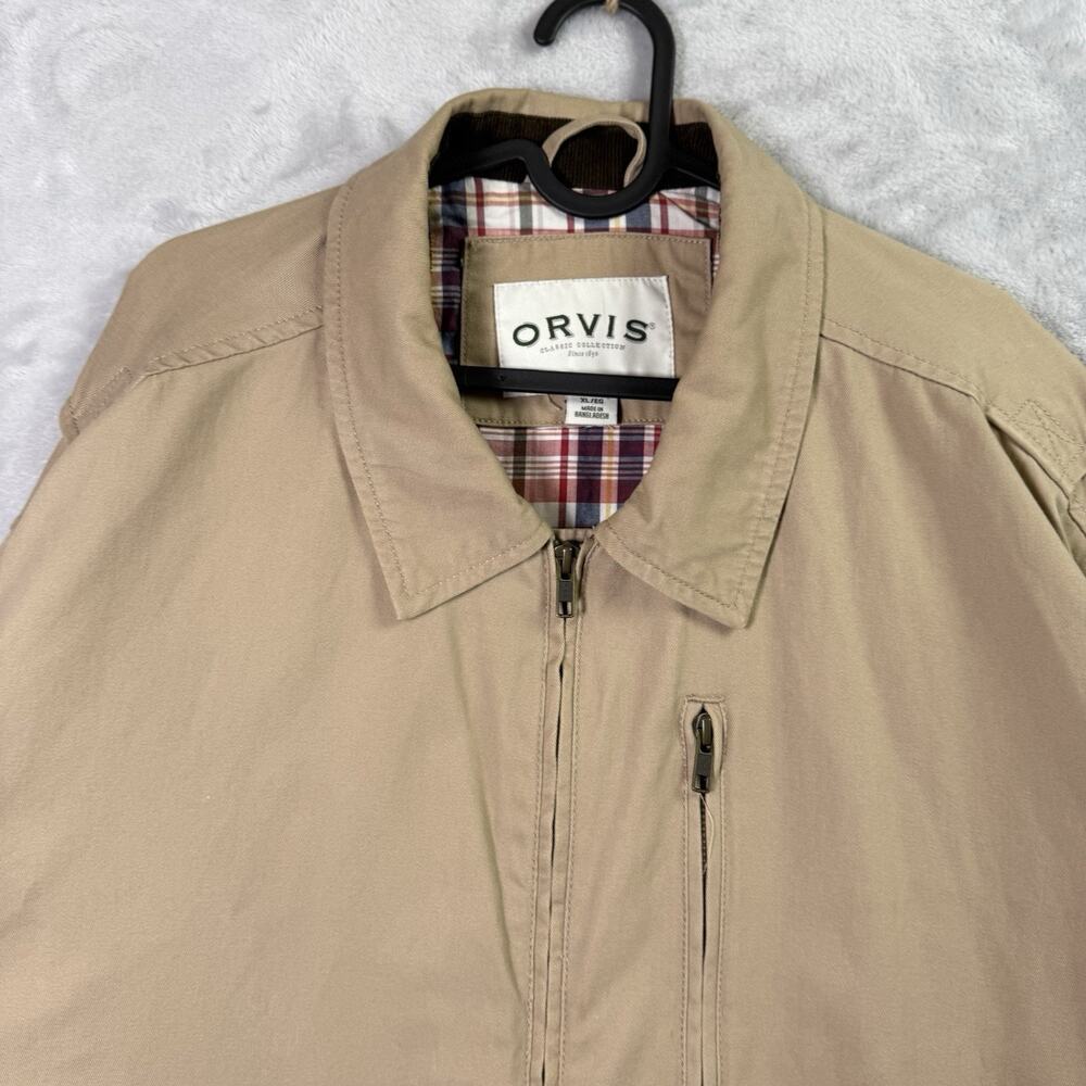 Orvis Sport Coat Jacket Men's XL Cream Plaid Lining Corduroy Cuffs *Flaws Golf - Picture 2 of 16